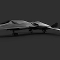 Modern Stealth Fighter Jet With Aerodynamic Design 3D Rendering Landing Gear Extended