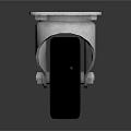 Industrial Aluminum Caster Wheel With Black Rubber Tire And Flat Top Plate