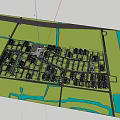Neat Residential Community Layout With Landscaped Greenery Parking Spaces And Courtyard Areas