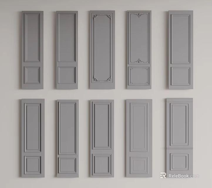 Various Designs of Decorative Wall Panels with Classic and Modern Patterns for Interior Decoration 3d model 