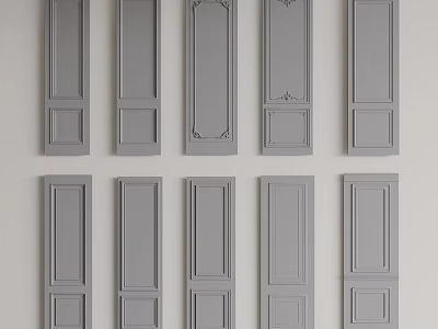 Various Designs of Decorative Wall Panels with Classic and Modern Patterns for Interior Decoration 3d model