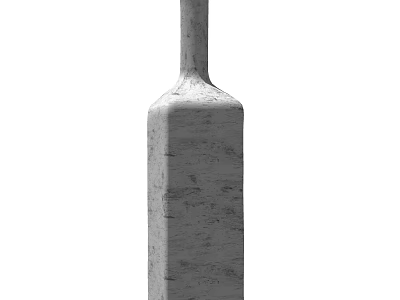Gray Textured Spice Bottle With Minimalist Modern Design For Kitchen Countertop 3d model