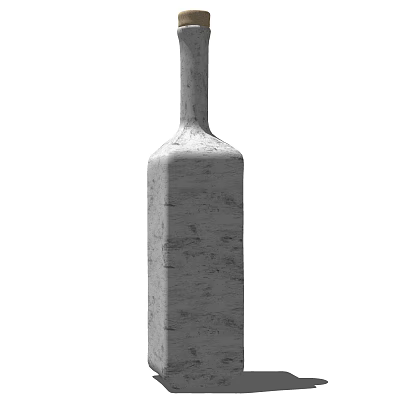 Gray Textured Spice Bottle With Minimalist Modern Design For Kitchen Countertop 3d model