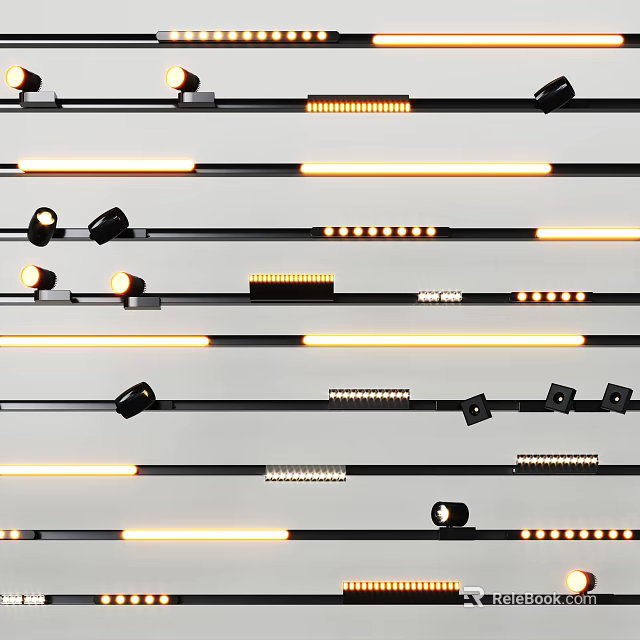 Modern Downlights And Spotlights With Various Styles For Home Interior Lighting 3d model 