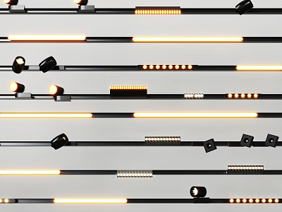 Modern Downlights And Spotlights With Various Styles For Home Interior Lighting 3d model