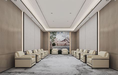 Modern Reception Room 3d model