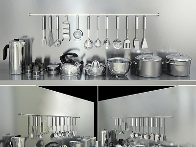 Modern Kitchenware Metal Kitchen Utensils Ornaments Combination model