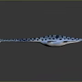 Ichthyosaur Prehistoric Marine Reptile With Long Tail Spotted Pattern Streamlined Body And Flippers