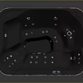 Modern Bathtub Design With Wooden Panel Silver Frame And Black Top