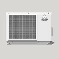 White Air Conditioner Fan With Efficient Cooling Grille And Modern Design 3d model