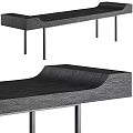 Modern Public Chair Design With Sleek Wooden Texture And Sturdy Metal Legs