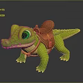 Crocodile Alligator Nile Crocodile carnivore reptile cold-blooded animal reptile 3d model