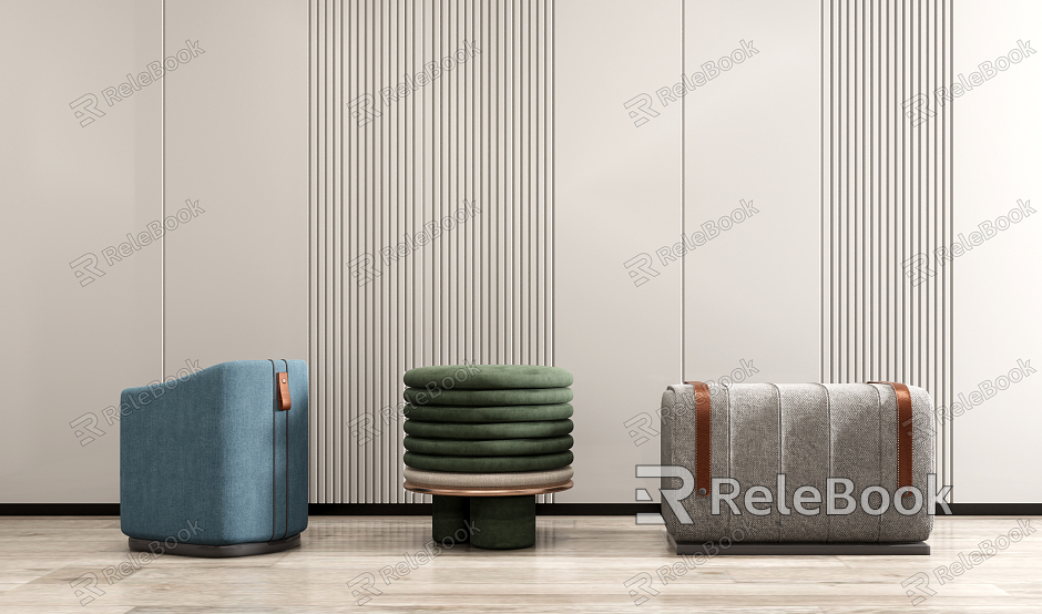 Modern sofa stool sofa pedal stool combination model