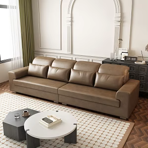 Middle style sofa living room 3d model