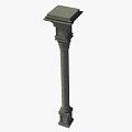 Classic Stone Column With Intricate Carvings And Textured Surface Design 3d model