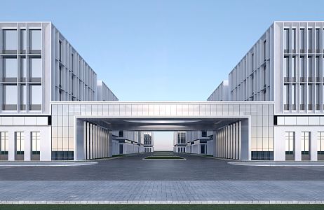 Modern Industrial Park Office Building Factory Building 3d model