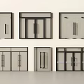 Modern Entry Doors Various Styles With Glass Panels And Black Frames