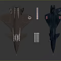 Two Advanced Fighter Jets With Military Emblems And Attached Missiles