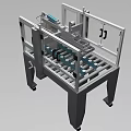 Industrial Conveyor Equipment With Transparent Protective Enclosure And Steel Support Frame