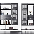 New Chinese-style Bookshelf Decorative Bookshelf Antique Rack 3d model
