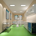 Modern style dental hospital operating room 3d model