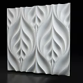 Modern 3D Textured White Wall Panel With Leaf Pattern And Contemporary Design 3d model