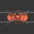Industrial LOFT Rocket Station Landmark Building Rocket Logo 3d model