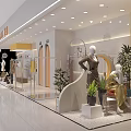 Modern JUJIA Clothing Store with Bright Display Windows and Apparel Racks Interior