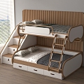 Modern Bed High and Low Bed Modern Bed High and Low Bed Bunk Bed Bunk Bed 3d model