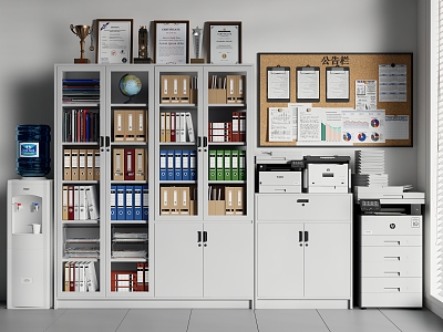 Filing Cabinet Office Filing Cabinet Filing Cabinet Printer Copier Medal Trophy 3d model