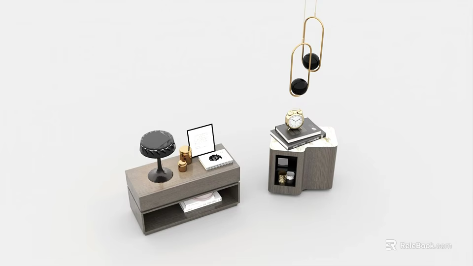 Modern Entryway Cabinet And Side Cabinet Design With Storage Shelves And Decor Items 3d model 