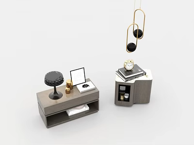Modern Entryway Cabinet And Side Cabinet Design With Storage Shelves And Decor Items 3d model