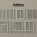 Poliform Modern Window Collection Featuring Various Panel Designs And Frames