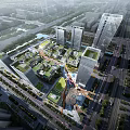 Modern Industrial Factory Building With Urban Roads Green Spaces And High Rise Structures