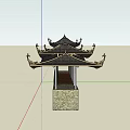 New Chinese Style Covered Bridge Taishun Covered Bridge Covered Bridge Architecture 3d model