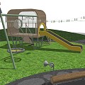 Windmill Children Slide Slide Slot Lawn Slide Romantic Lawn Slide Swing Slide 3d model