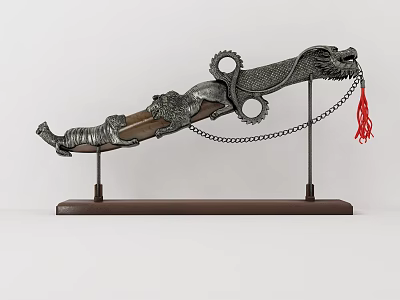 New Chinese-style Knife Crafts Decoration 3d model