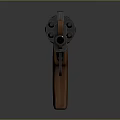 Modern 3D Rendered Revolver Pistol With Black Metal Body And Brown Wooden Grip