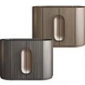 Modern Entryway Cabinet And Side Cabinet With Curved Design And Elliptical Metal Handles