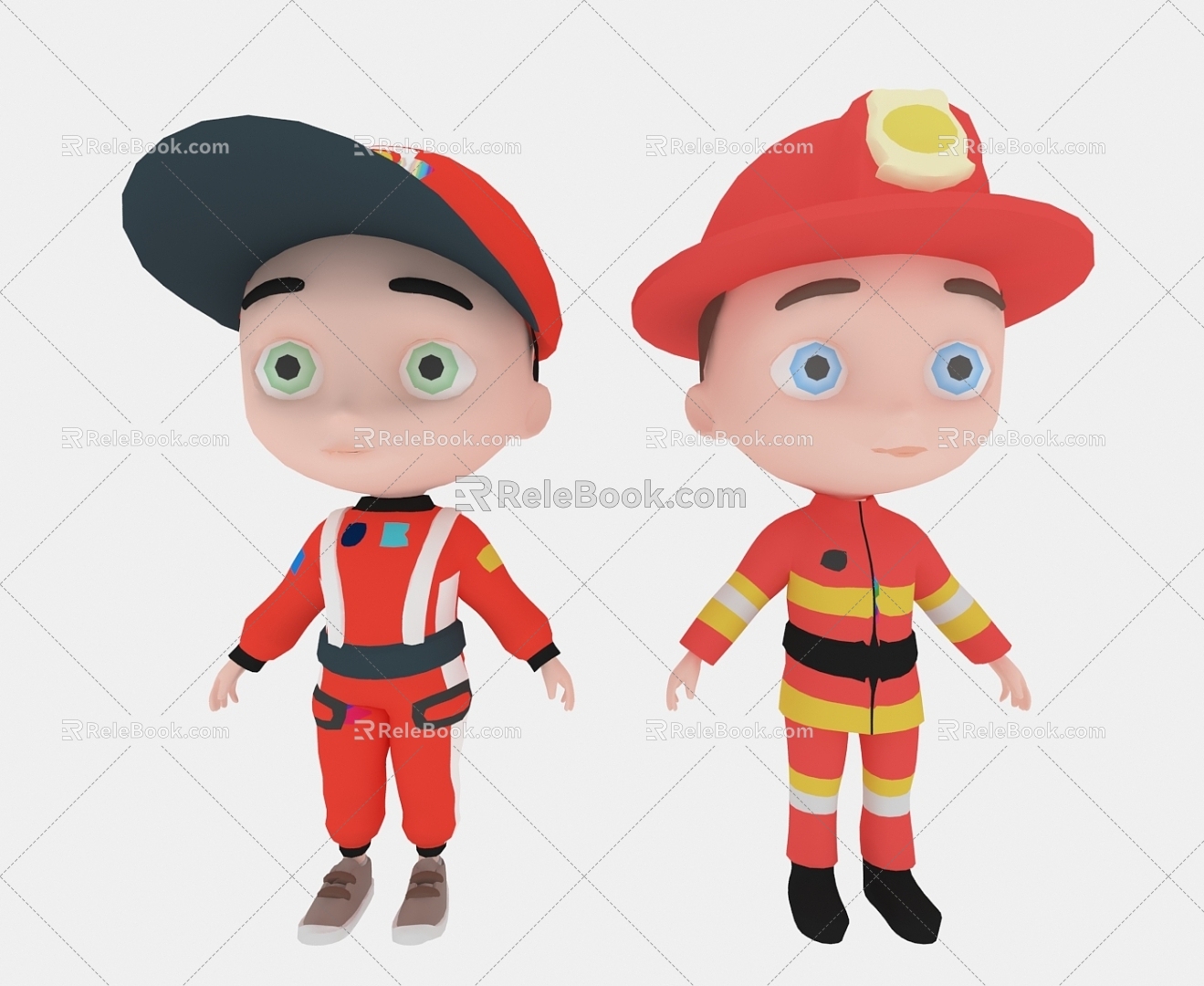 Cartoon character boutique 3d model