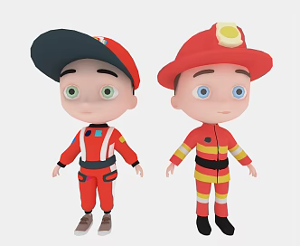 Cartoon character boutique 3d model