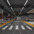 Community underground garage 3d model