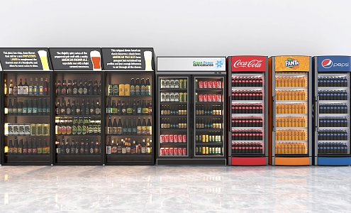 Beverage Refrigerator Freezer Wine Cabinet Display Cabinet Refrigerator Cabinet Beverage Cabinet Beverage Cabinet Supermarket Beverage Cabinet Beverage Soda Water Cabinet 3d model