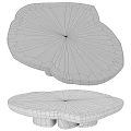 Modern Heart Shaped Coffee Table Design With Textured Metal Surface And Unique Finish