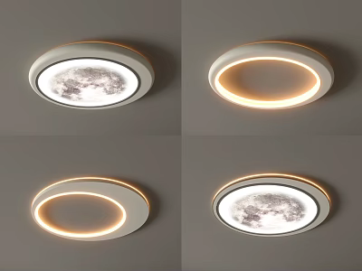 Ceiling lamp round ceiling lamp bedroom lamp artistic modeling lamps fashion living room lamp combination 3d model