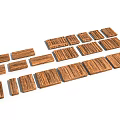 Wooden Stone Panels With Natural Texture And Various Sizes Arrangement