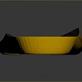 High Quality VRTX Black Insole With Yellow Base And Ergonomic Supportive Design 3d model