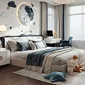 Cozy Kids Room Design With Star Decor Cloud Chandelier Plush Toys Rug And Study Desk