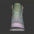 Fashionable High Top Iridescent Boots With Gradient Colors And Transparent Sole