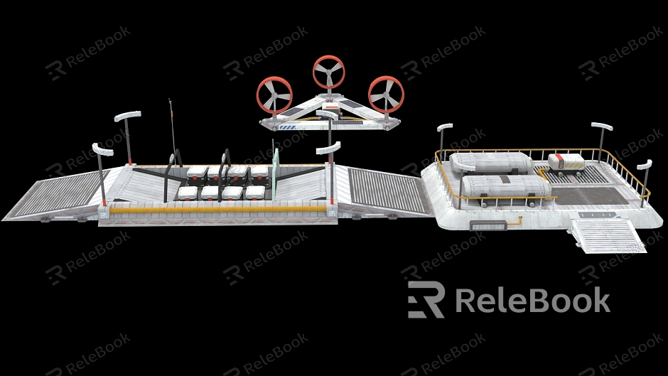 Modern Lunar Base Space Equipment model